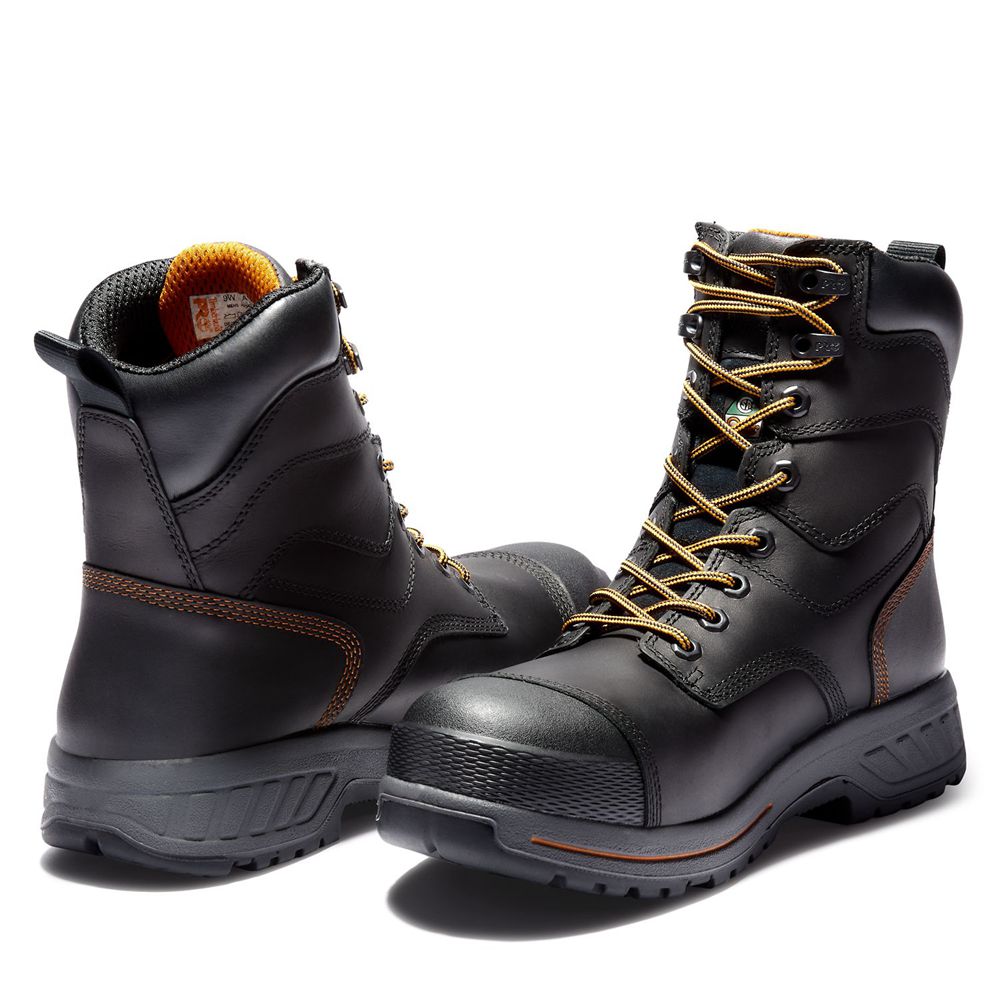 Bocanci De Muncă Timberland Barbati Negrii - Pro® Endurance Hd 8\" Comp Toe - Romania - AXDGEP197